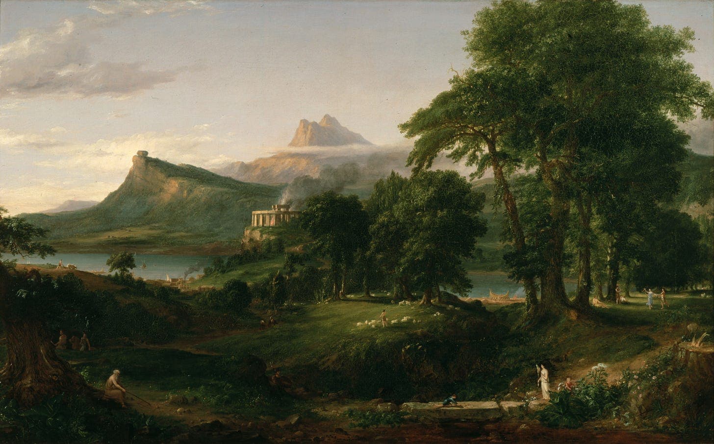 Thomas Cole’s The Course of Empire - stage 1/5 - The Arcadian or Pastoral State